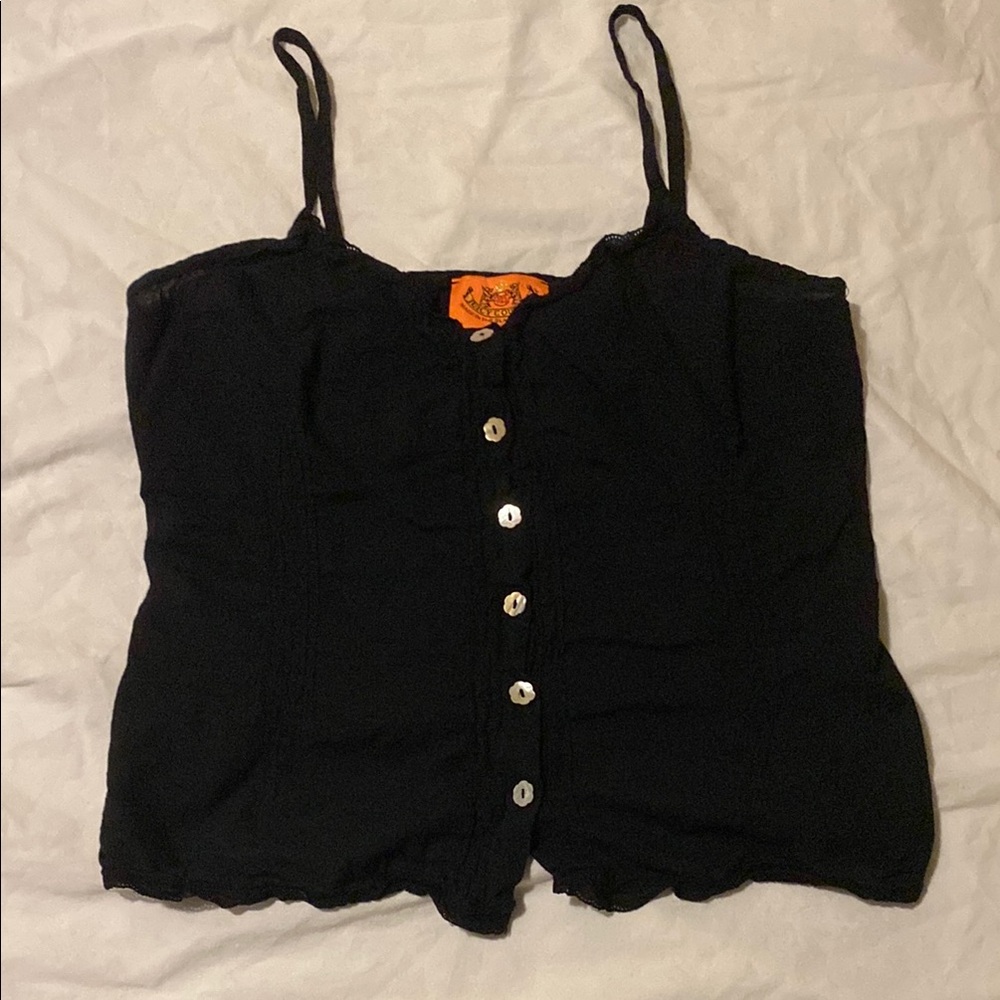 Black Button-Up Cami